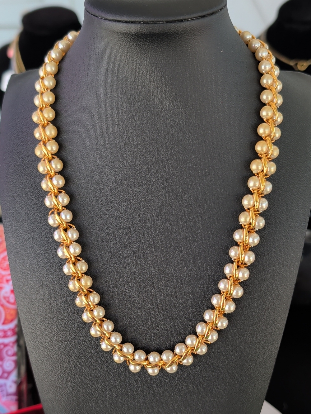 Napier Pearl Necklace Gold plated Chain Elegant Classic Jewelry Wedding Party